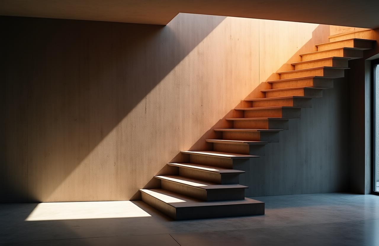 Scala di design con giochi d'ombra artistici